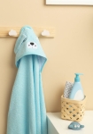 Бебешка Хавлия С Качулка Bathfriends 100X100 Куче Синьо Sensillo