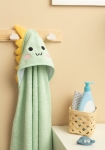 Бебешка Хавлия С Качулка Bathfriends 100X100 Дино Мента Sensillo