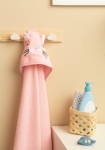 Бебешка Хавлия С Качулка Bathfriends 100X100 Заек Розов Sensillo
