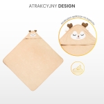 Бебешка Хавлия С Качулка Bathfriends 100X100 Заек Розов Sensillo