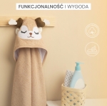 Бебешка Хавлия С Качулка Bathfriends 100X100 Заек Розов Sensillo