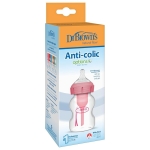Бебешко шише Dr.Brown's Natural Flow Anti-Colic Options+ Wide Neck Pink, 150 мл.