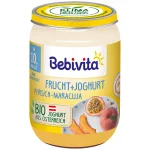 BEBIVITA БИО Дует йогурт с плодове - праскова и маракуя 10м. 190г