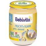 BEBIVITA БИО Дует ябълка - банан с извара 10м. 190г