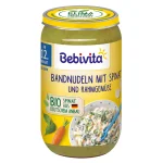 BEBIVITA БИО Паста със спанак, зеленчуци и сметана 12м. 250г