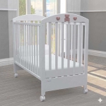 Бебешко легло  Bambino Casa Bella cot bianco-rosa