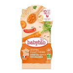 Babybio Био Меню Пилешко месо, Киноа и Зеленчуци 12м. 2х200г