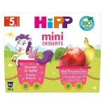 Hipp Био мини десерт банани и ябълки, 5м. 4х100г