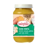 Babybio Био Пюре Вегетарианска каша със сладък картоф, леща и кокосово мляко 6м. 200г