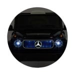 Акумулаторен джип Mercedes EQG черен EVA гуми, кожена седалка