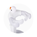 Помощна стойка за къпане с опора Пате бяло