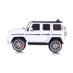 Акумулаторен джип Mercedes AMG G63  бял, EVA гуми, коженa