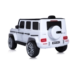 Акумулаторен джип Mercedes AMG G63  бял, EVA гуми, коженa
