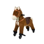 Детско Конче с колела и звук кафяво