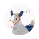 Детско подскачащо конче със звук сиво