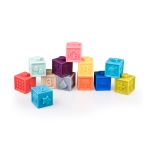 Беб. меки кубчета за игра с цифри 12 бр.