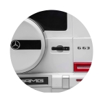 Eл.джип MERCEDES G63 за две деца бял EVA