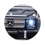 Акумулаторен джип Mercedes Maybach G650 черен, EVA гуми