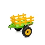 Акумулаторен трактор с ремарке зелен