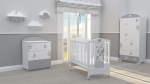 BAMBINO CASA Комплект 3ч. бебешко легло + скрин и гардероб с пуш механизми Fiori grigio