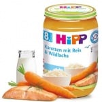 Hipp-рибно меню моркови ориз и дива сьомга 8м+ 220гр