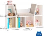 Детски комплект 3в1-етажерка, библиотека и пейка