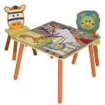Детска дървена маса с 2 столчета Safari