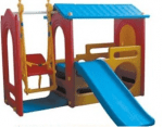 Детска площадка с пързалка и люлка