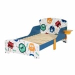 Детско дървено легло със защитна преграда  MONSTER  70/140см
