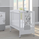 BAMBINO CASA Комплект 3ч. бебешко легло + скрин и гардероб с пуш механизми Fiori grigio