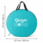 Детска Pop-Up Палатка за Игра GINGER HOME с UV Защита 50+ – Кръгла, Лека и Сгъваема, за Плаж и Градина, 150×150×90 см
