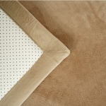 Детски Мемори Килим GINGER HOME LOLLA, 150x200 см, 3,5 см Дебелина, Кадифено Мек Водоустойчив Горен Слой, Мемори Пяна, Противохлъзгаща Основа, Бежов