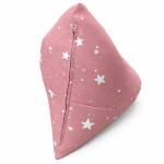 Детски Пуф Лежанка GINGER HOME Little Stars, 100% Памук, Розов Барбарон със Звезди, 127x81x76 см