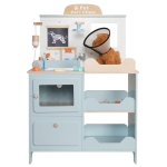 Детска Ветеринарна Клиника Играчка GINGER HOME – Дървен Ветеринарен Център с Аксесоари и Плюшено Куче, 89×57×30 см