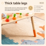 Детска Активна Маса GINGER HOME, Монтесори Център за игра 6 в 1, Масивно Дърво, 46x30.5x43.5 см