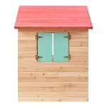 Детска дървена къщичка за игра на открито GINGER HOME – за двор и градина, 115×102×129 см