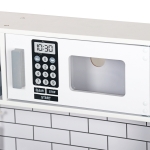 Детска Дървена Кухня GINGER HOME с Хладилник, Мивка с Течаща Вода, Микровълнова, Пералня и Електронни Функции, 97x30x94 см