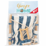 Детска Дървена Люлка Тип Шезлонг GINGER HOME – Памучна Седалка, Предпазен Борд, Вътрешна и Външна Употреба (36×24×57 см)