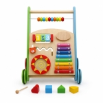 Детска Дървена Проходилка GINGER HOME с Активности, Ксилофон и Сортер, 35.1x31.3x46 см