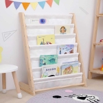 Детска Етажерка за Книги Дърво GINGER HOME, 6 Рафта, Монтесори 64x30x79 см
