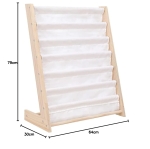 Детска Етажерка за Книги Дърво GINGER HOME, 6 Рафта, Монтесори 64x30x79 см