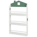 Детска Етажерка за Книги и Играчки GINGER HOME – Къщичка, 3 Рафта, Дърво, 60x12x106 см