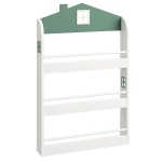 Детска Етажерка за Книги и Играчки GINGER HOME – Къщичка, 3 Рафта, Дърво, 60x12x106 см
