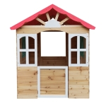 Детска дървена къщичка за игра на открито GINGER HOME – за двор и градина, 115×102×129 см