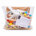 Детска Дървена Люлка GINGER HOME с Колан и Бордове – до 70 кг, 30×30 см