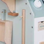 Детска Дървена Пералня 3 в 1 с Мивка с Течаща Вода и Сушилня GINGER HOME, 86×32×90 см