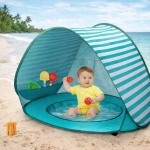 Детска Pop-Up палатка за игра GINGER HOME с UV защита 50+ – лека и сгъваема, за плаж и градина, 120×80×70 см