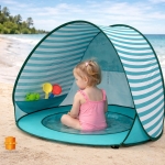 Детска Pop-Up палатка за игра GINGER HOME с UV защита 50+ – лека и сгъваема, за плаж и градина, 120×80×70 см