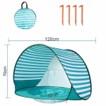 Детска Pop-Up палатка за игра GINGER HOME с UV защита 50+ – лека и сгъваема, за плаж и градина, 120×80×70 см