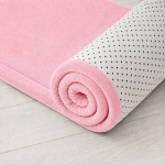Детски Мемори Килим Ginger Home LOLLA, 150x200 См, 3,5 См Дебелина, Кадифено Мек Водоустойчив Горен Слой, Мемори Пяна, Противохлъзгаща Основа, Розов